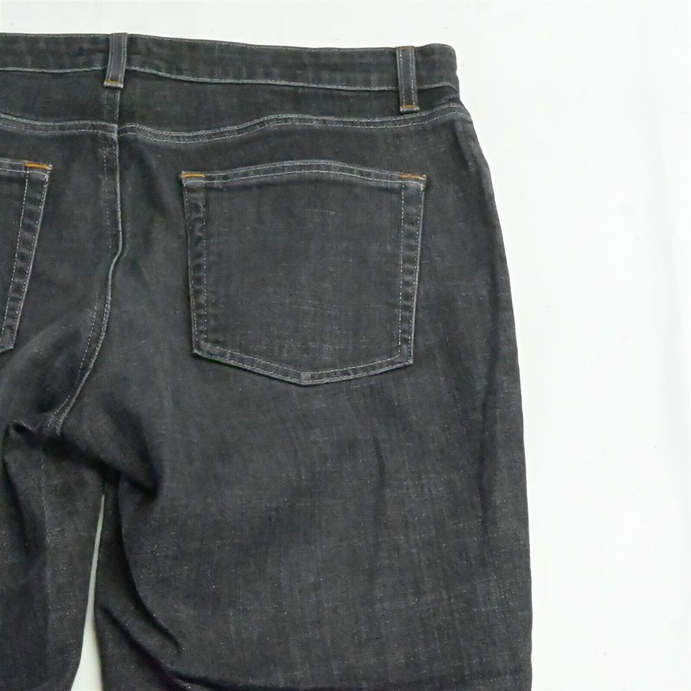 Eileen Fisher 10 Mid Rise Slim Washed Black Stretch Denim Womens Jeans - Picture 8 of 9
